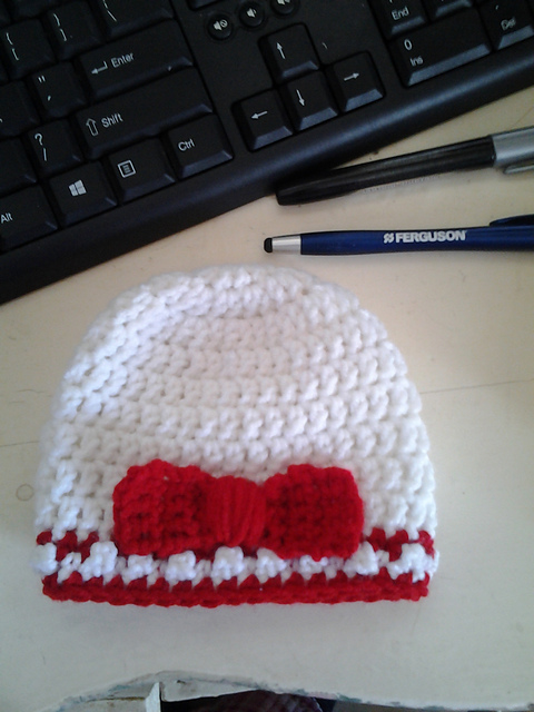 Berries & Bow Baby Hat