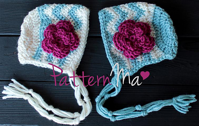 Modern Baby Bonnet Chevron