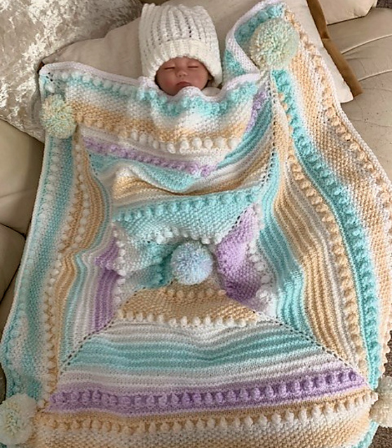 Pebbles baby blanket
