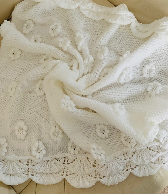 Forget Me Not baby blanket