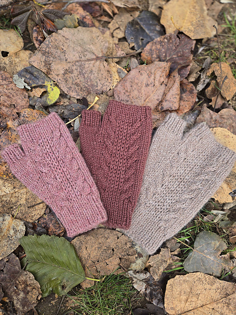 Ridge Trail Fingerless Mittens