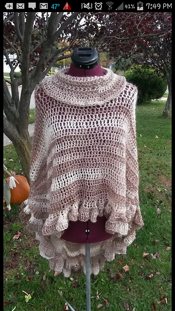Cappuccino Circle Poncho