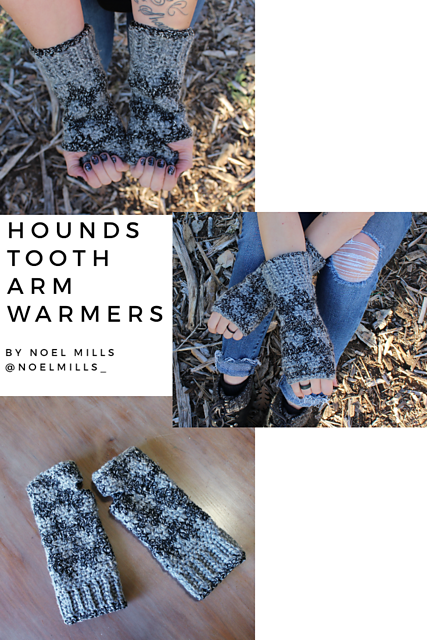 Houndstooth Arm Warmers