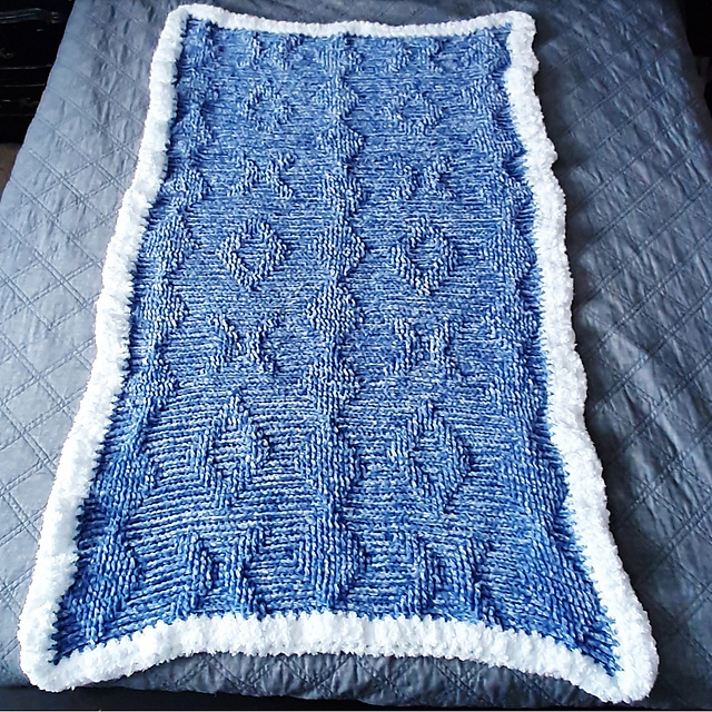 Diamond Crochet Throw Blanket