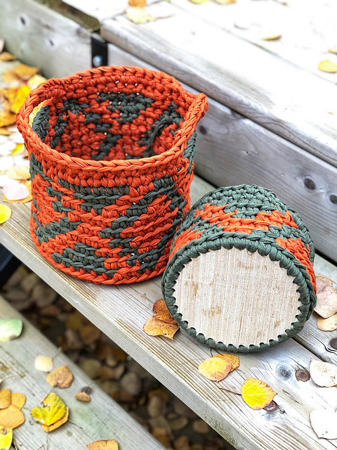 Harvest Moon Tapestry Baskets