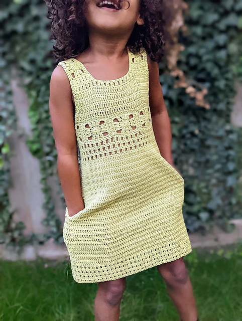Little Girl Crochet Dress Pattern Ravelry: The Kids Zaragoza Dress Pattern  By Hookd Designs