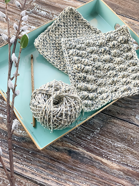 Tunisian Washcloth Duo