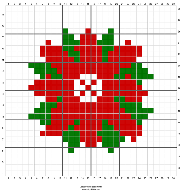 Poinsettia Graphgan Square