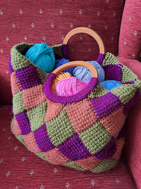 Checked Tote Bag