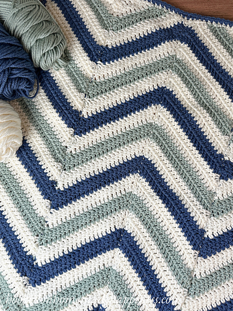 Chevron Striped Baby Blanket