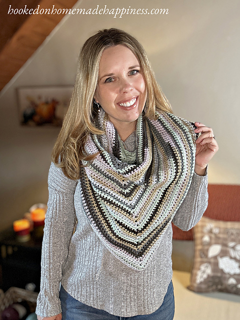 Easy All HDC Triangle Scarf