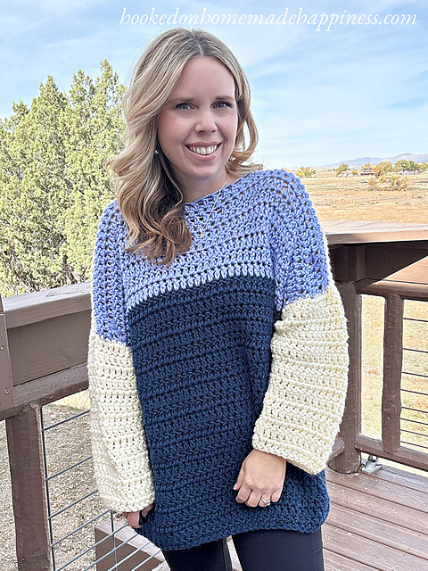 Oversized Color Block Sweater