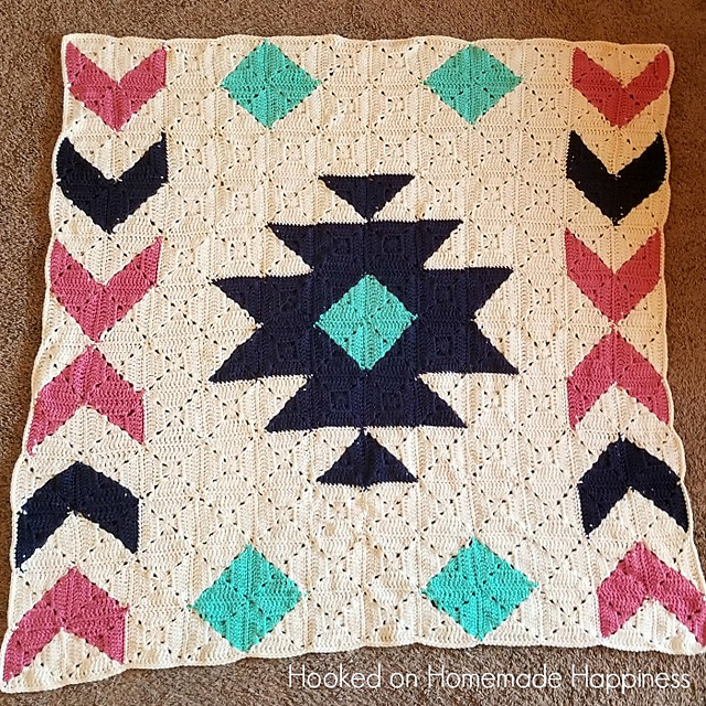 Southwest Granny Square Blanket