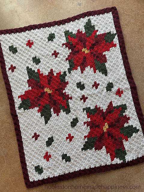 Christmas Poinsettia C2C