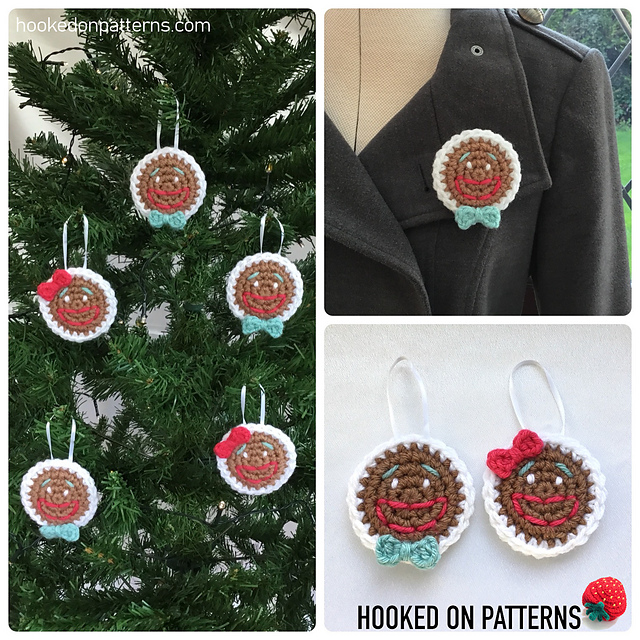 Gingerbread Smilies Christmas Ornaments