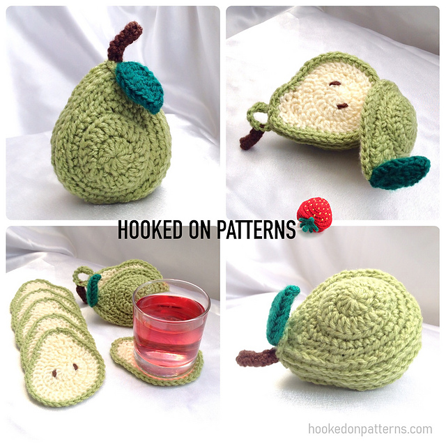 Sliced Pear Coaster Set