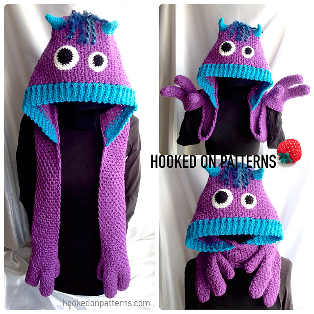Snuggle Monsters Hooded Scarf