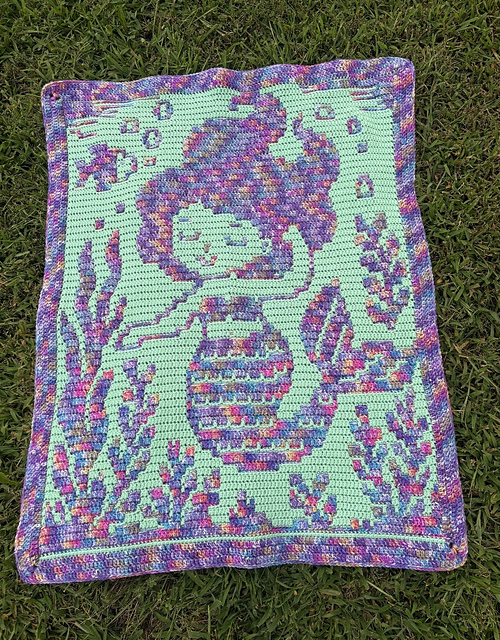Mermaid Splash - Overlay Mosaic Baby Blanket