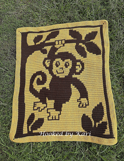Monkeying Around - Overlay Mosaic Baby Blanket