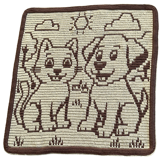 Whiskers & Paws - Overlay Mosaic Baby Blanket