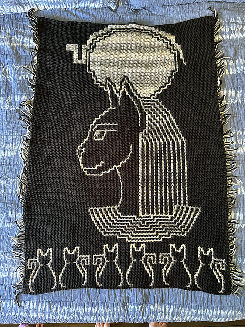 Egyptian Goddess Baset with cats