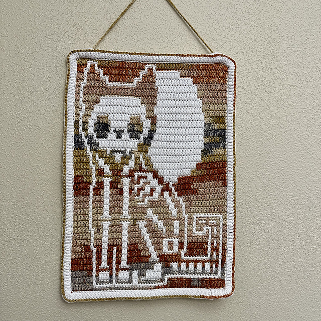 Kitty Skeleton Wall Hanging