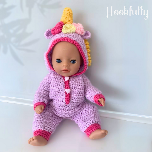 Ravelry: Unicorn baby dolls onesie pattern by Rose Hudd