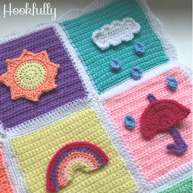 Sun showers weather appliqués