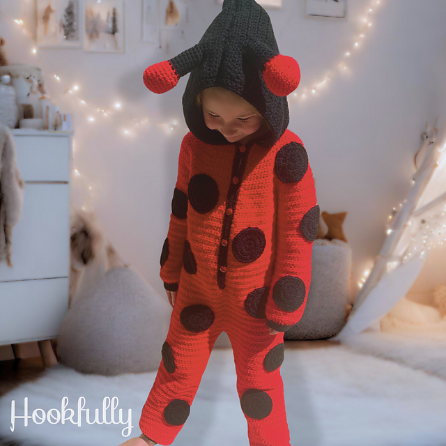 Ladybug kids onesie pyjamas