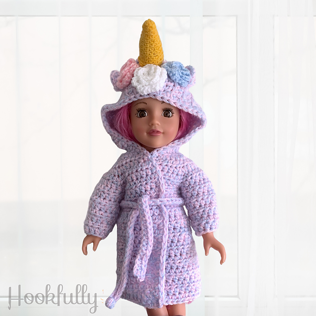 Unicorn dolls dressing gown