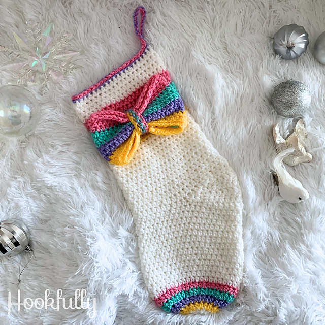 Rainbow Christmas stocking