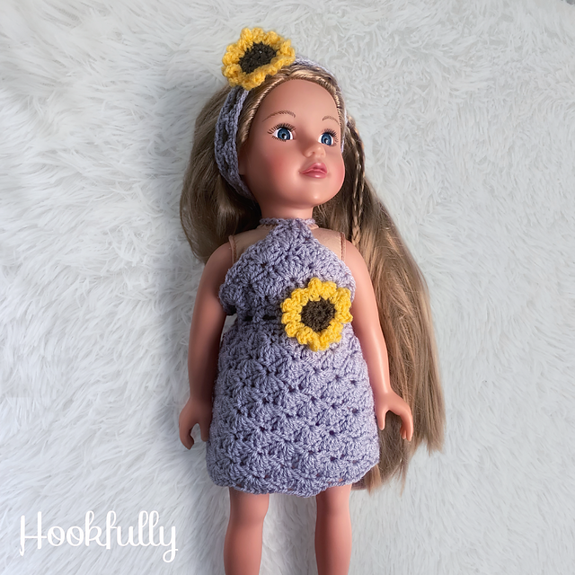 Sunflower dolls dress