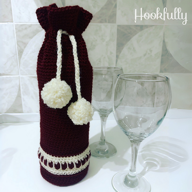 Christmas wine cosy