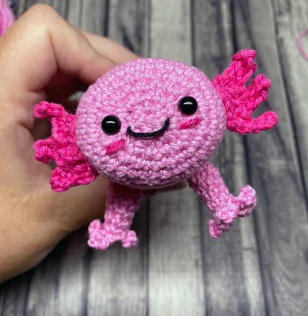 Ravelry: Axolotl Hand Sanitizer Cozy pattern by Hooray! It's Crochet