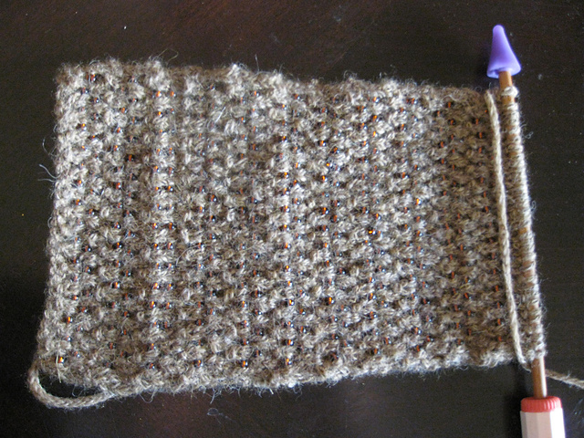 beaded make-up bag