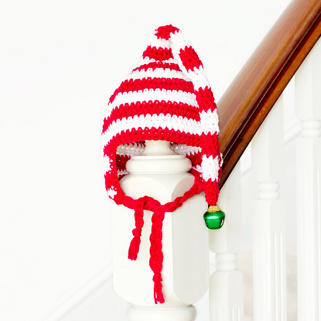 Baby Candy Cane Elf Hat