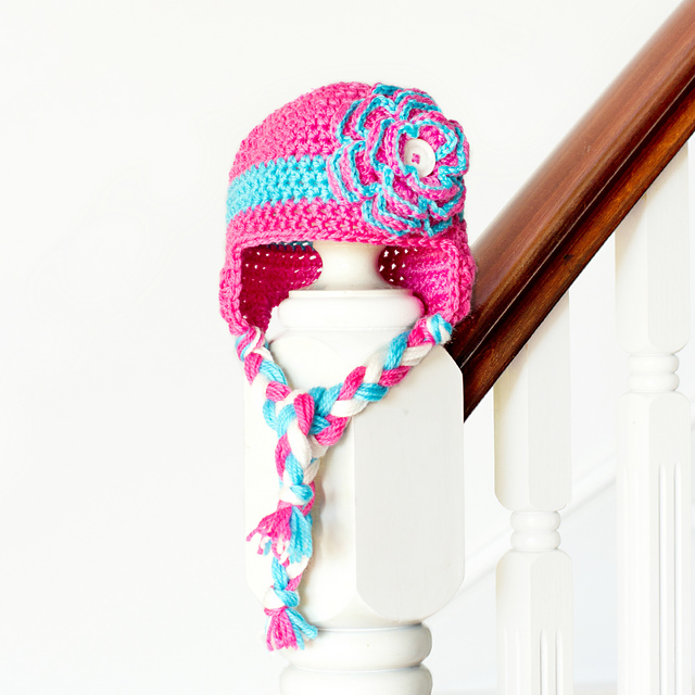 Floral Earflap Hat