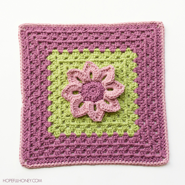 Water Lily Afghan Square