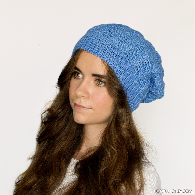Cabled Slouchy Beanie