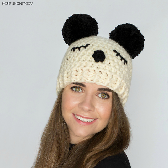 Panda Pompom Hat