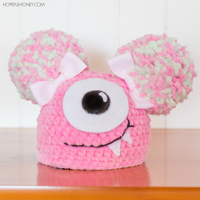 Newborn Fuzzy Monster Hat