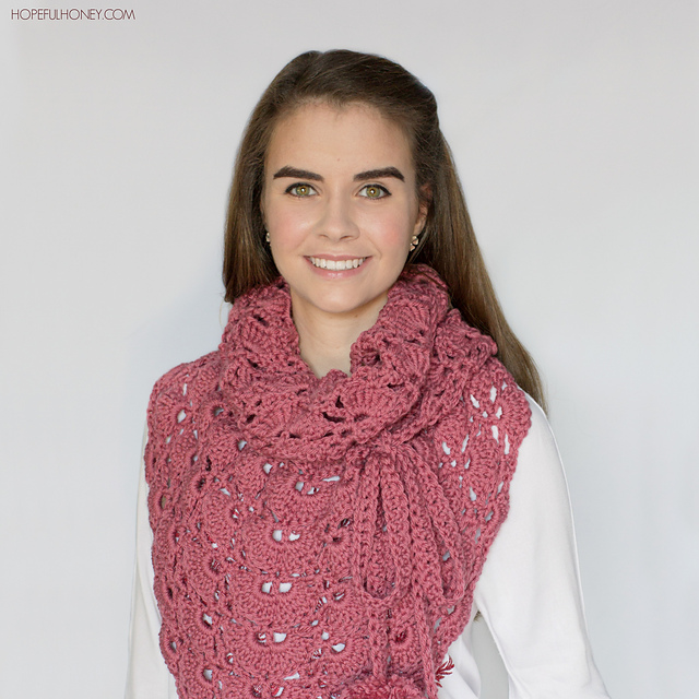 Budding Orchid Scarf and Shawl