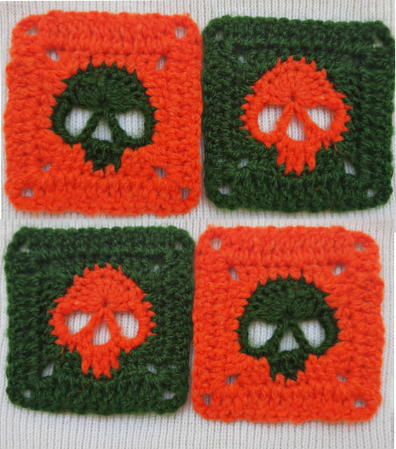 Ravelry: Skull Granny Square pattern by Vedika Verma