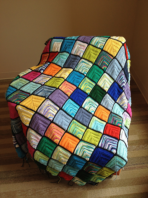 Stained Glass Mitered Afghan