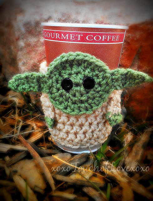 Yoda Coffee Cozy