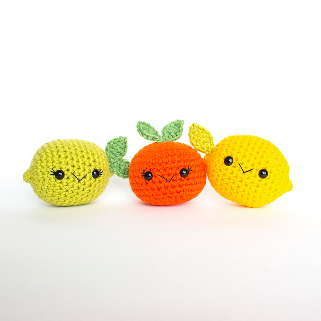 Amigurumi Citrus Fruit - Lemon, Orange, and Lime