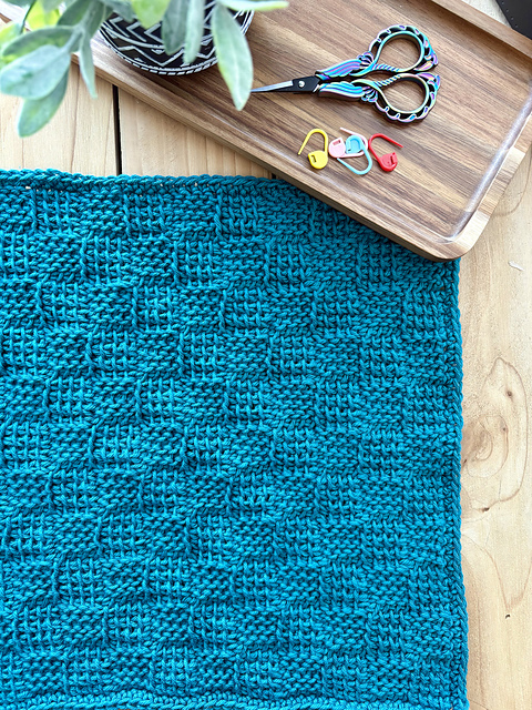 Tunisian Crochet Basketweave Washcloths
