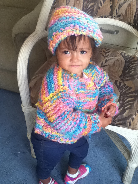 Easy Baby Cardigan & Hat