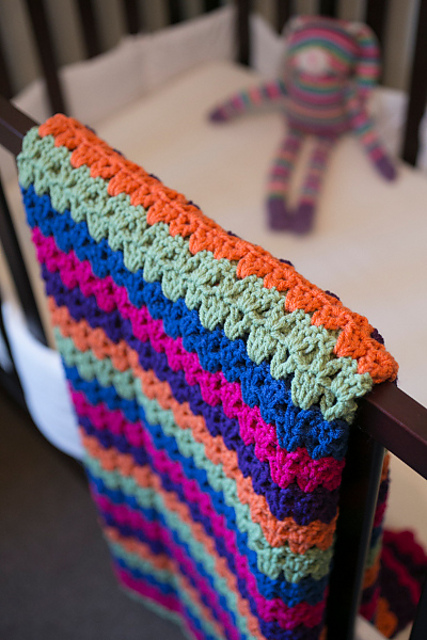 Kid’s Crayon Stripe Afghan