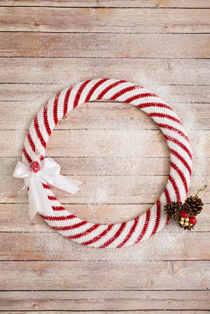 Sweet Candy Cane Wreath